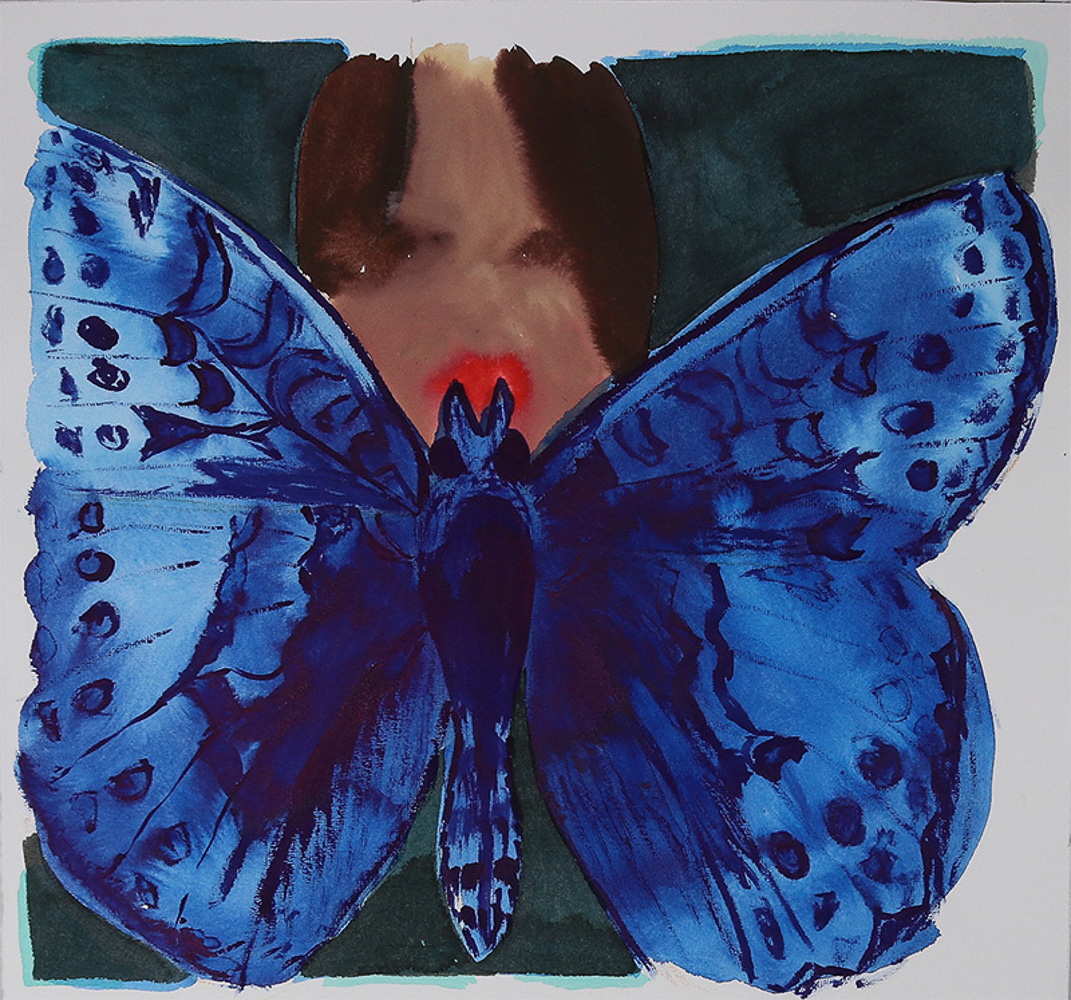 A girl portrait and a butterfly, 2025