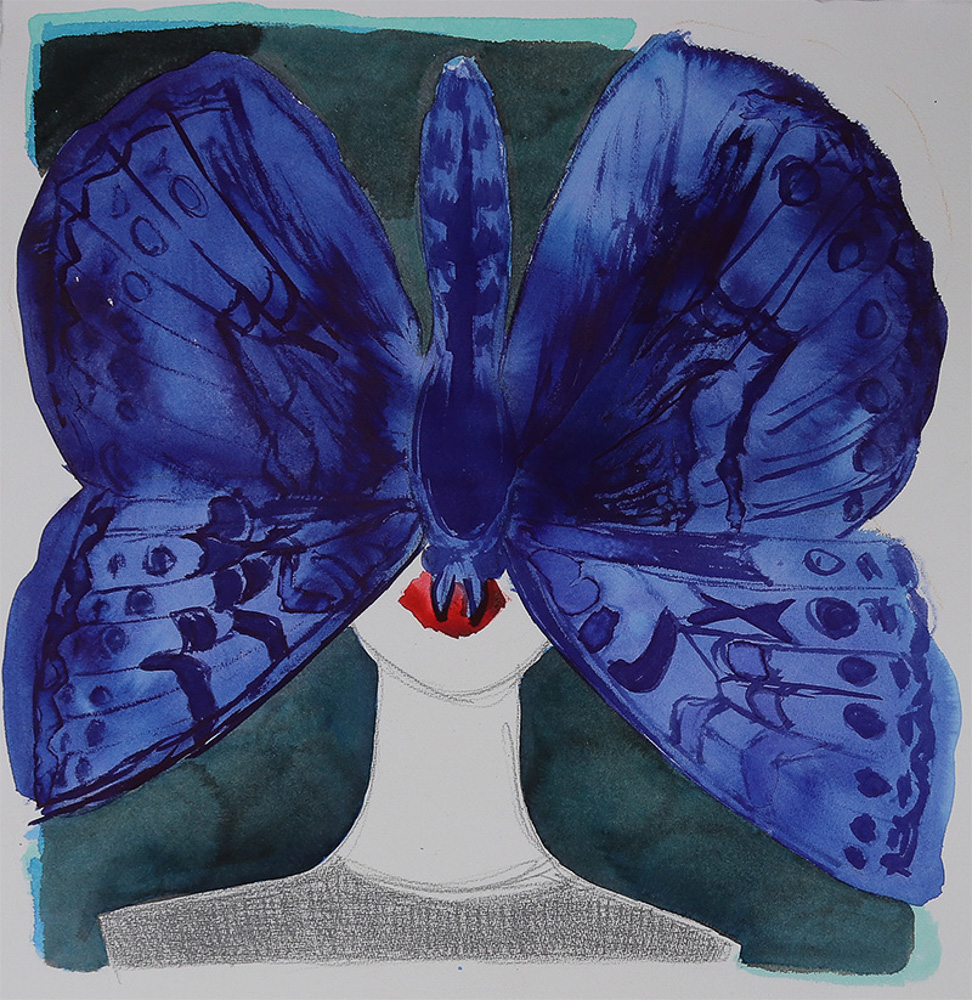 A girl portrait and a butterfly, 2025