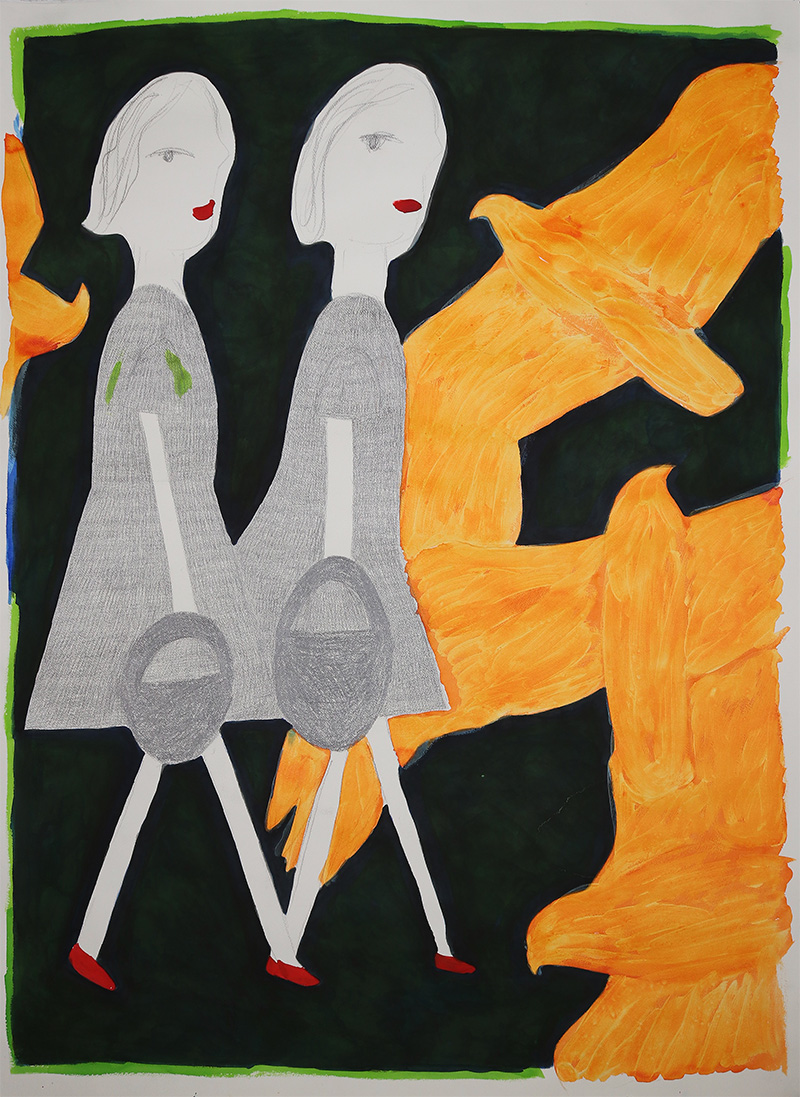 A girl and birds, 2025