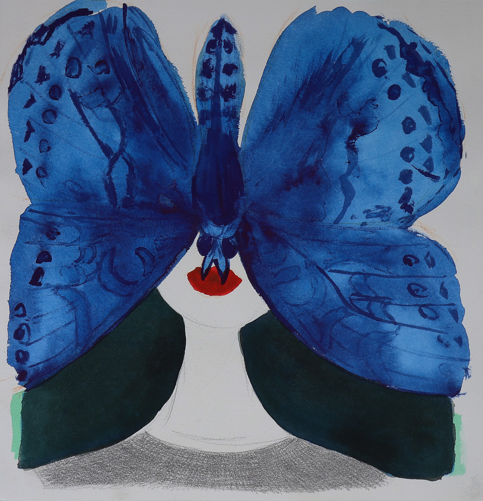 A girl portrait and a butterfly, 2026