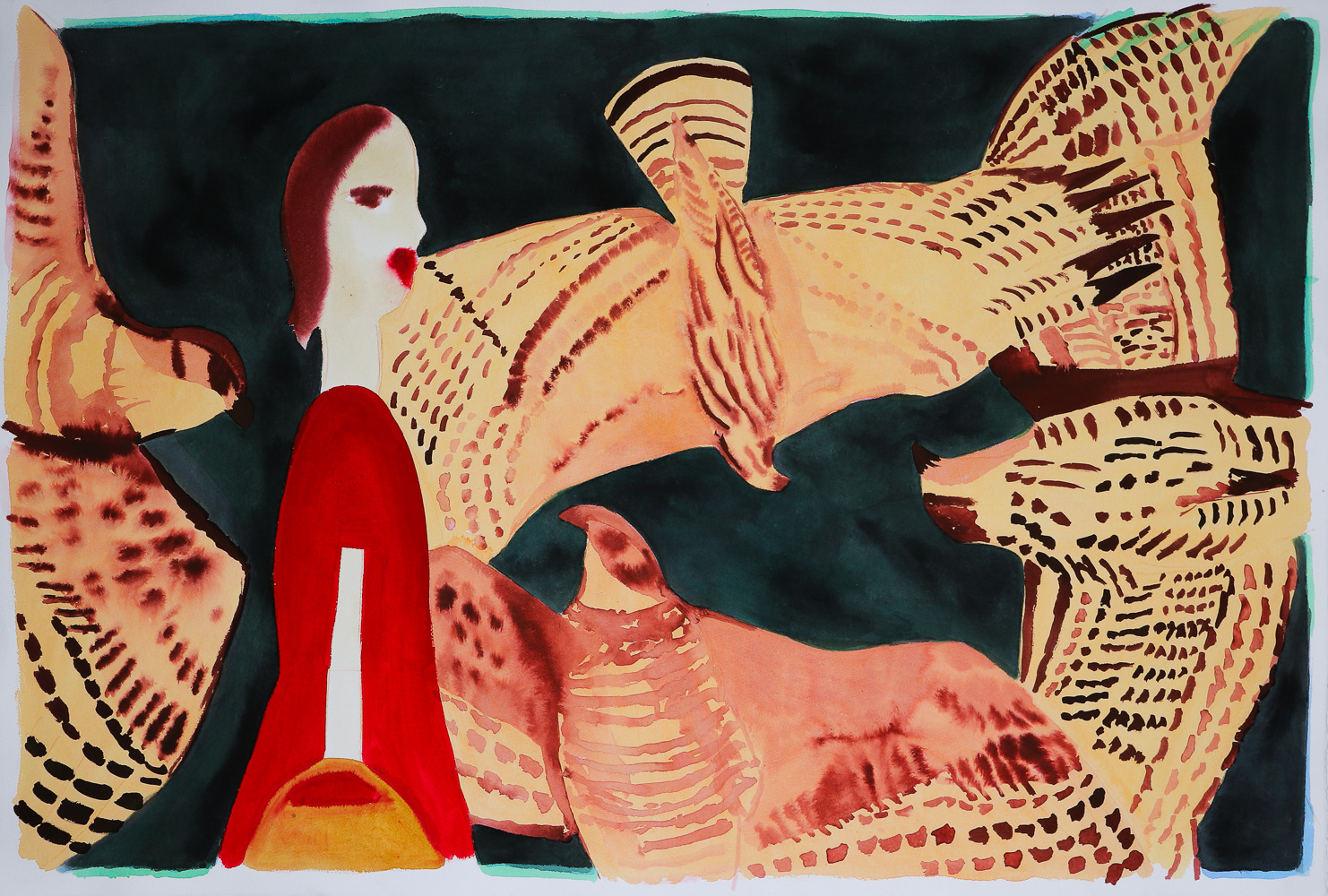 A girl and birds, 2026