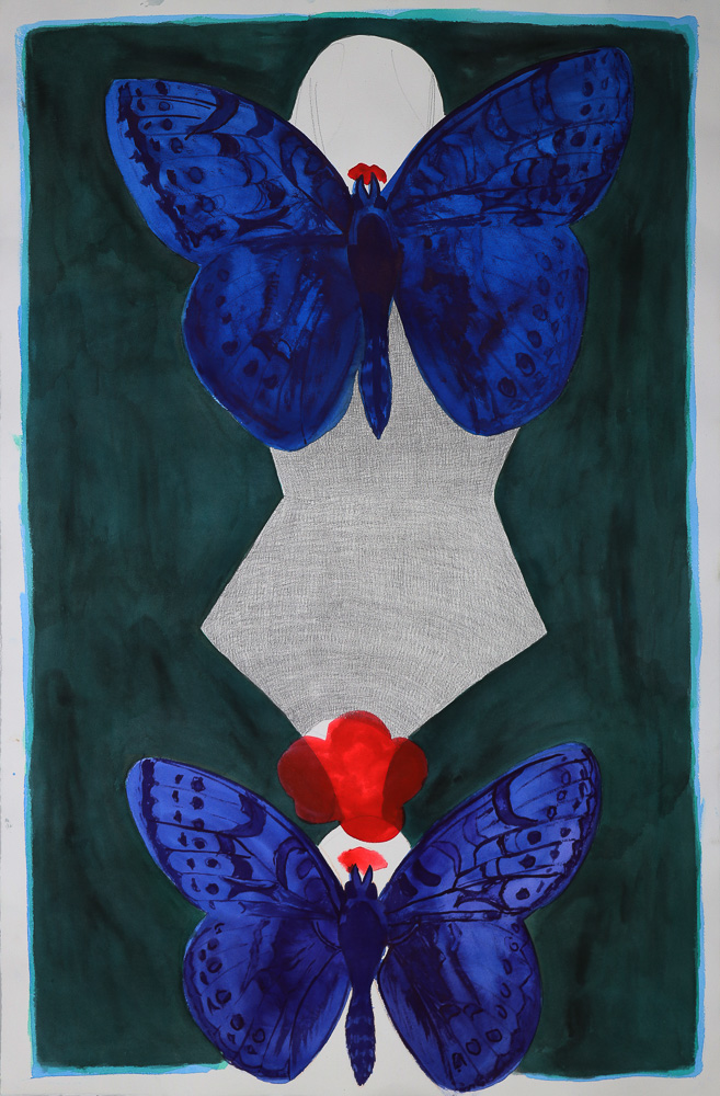 Two girls and butterflies, 2026