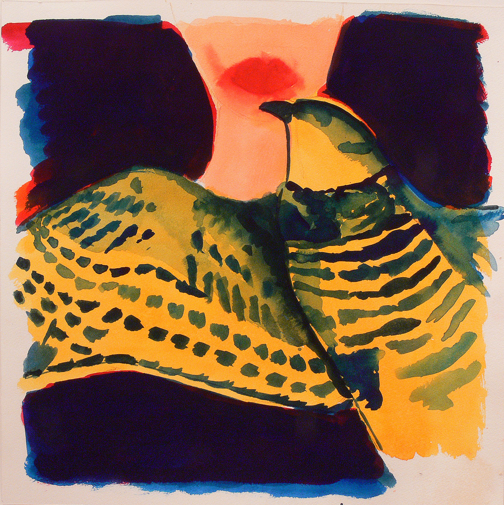 A girl portrait and a bird,2011